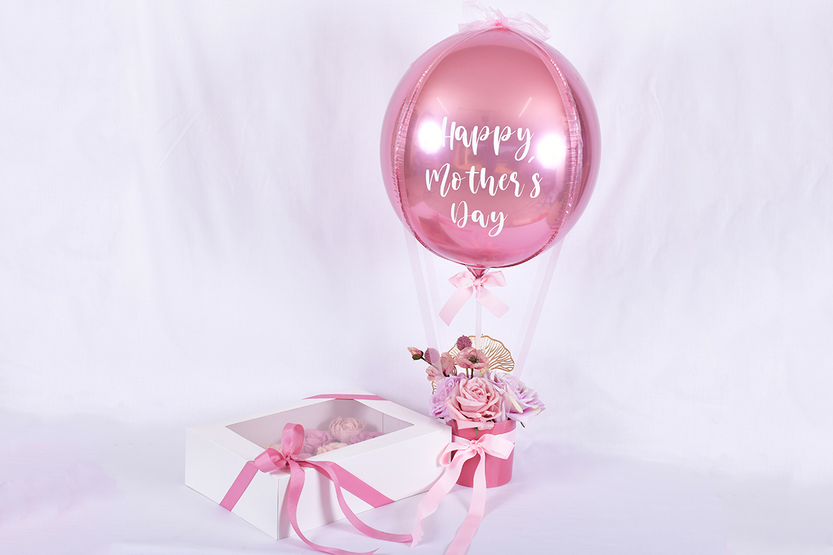 Personalised Hot Air Balloon Flower Bouquet