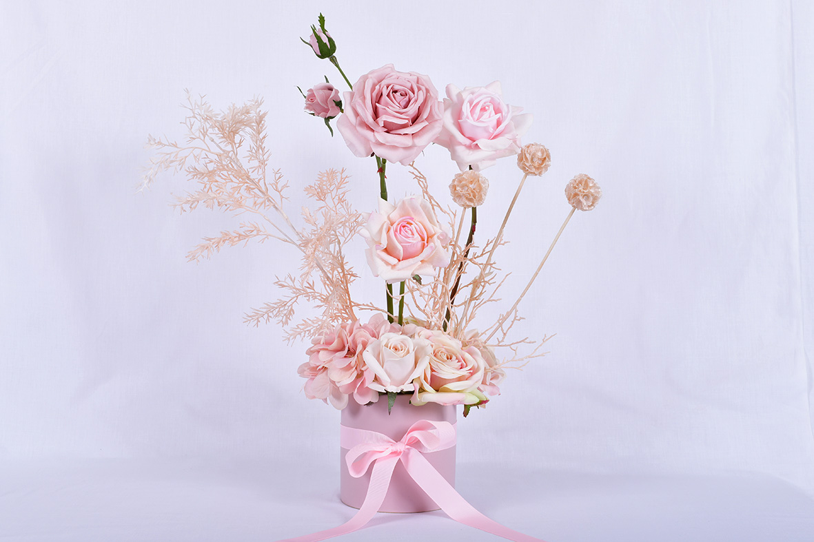Pink Artificial Flower Arrangement