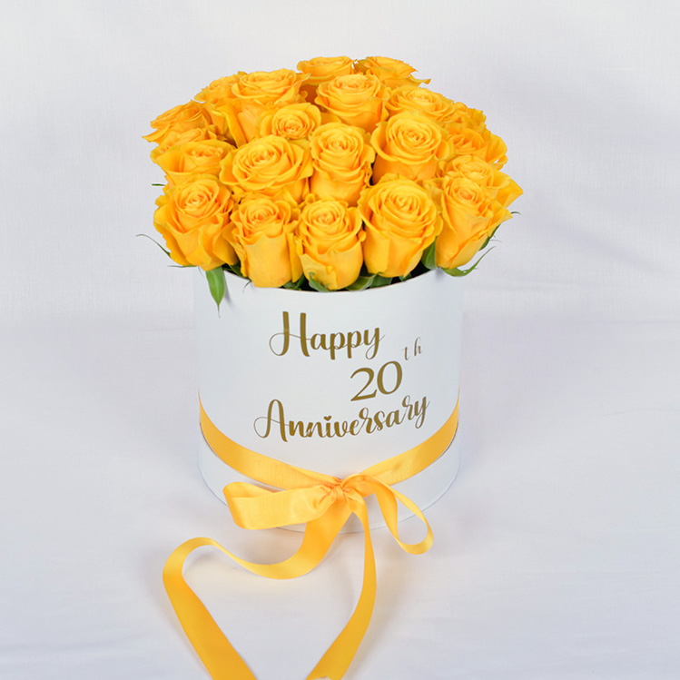 Personalised Rose Box Sydney Delivered - Yellow Roses
