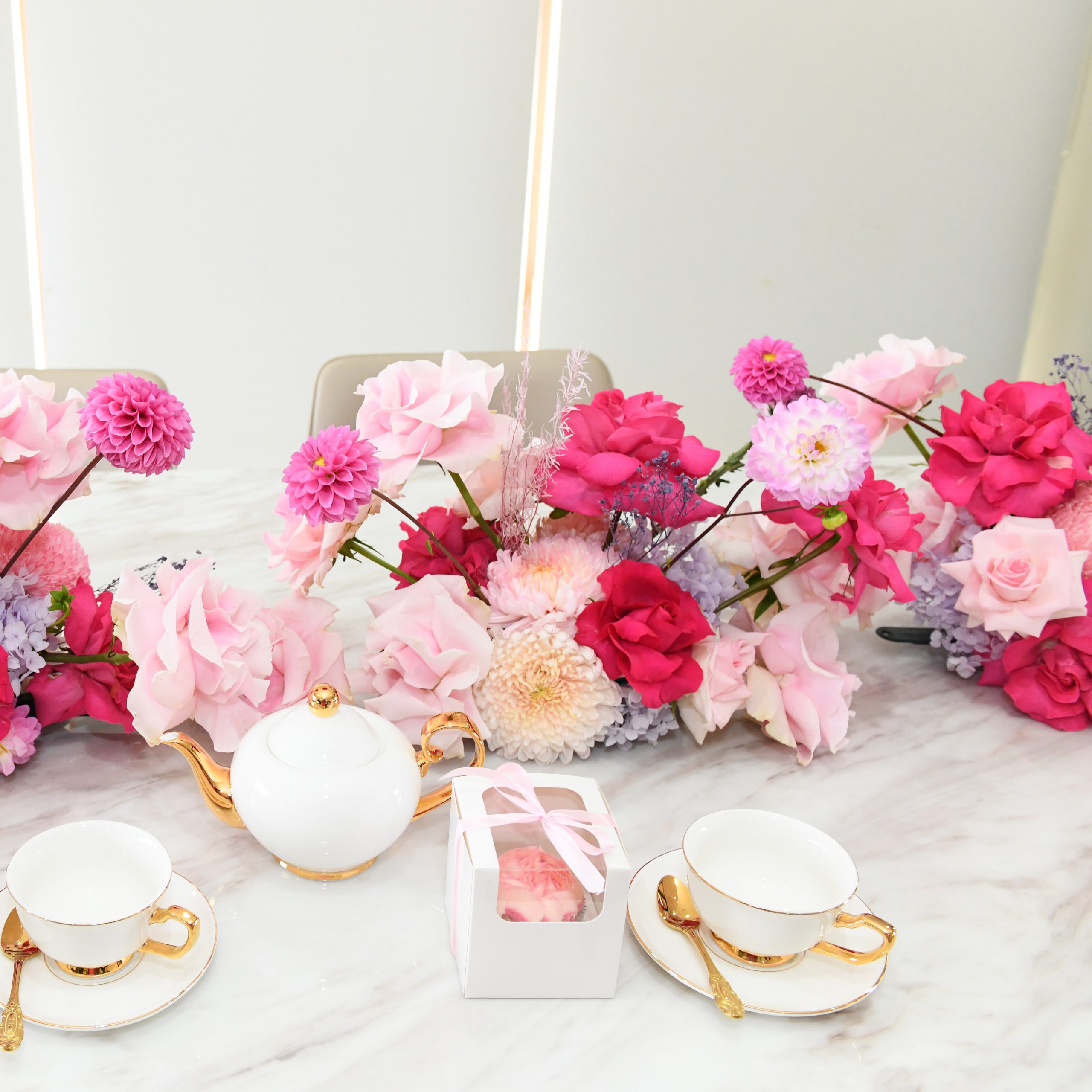 Pink Flower Table Centerpieces Sydney