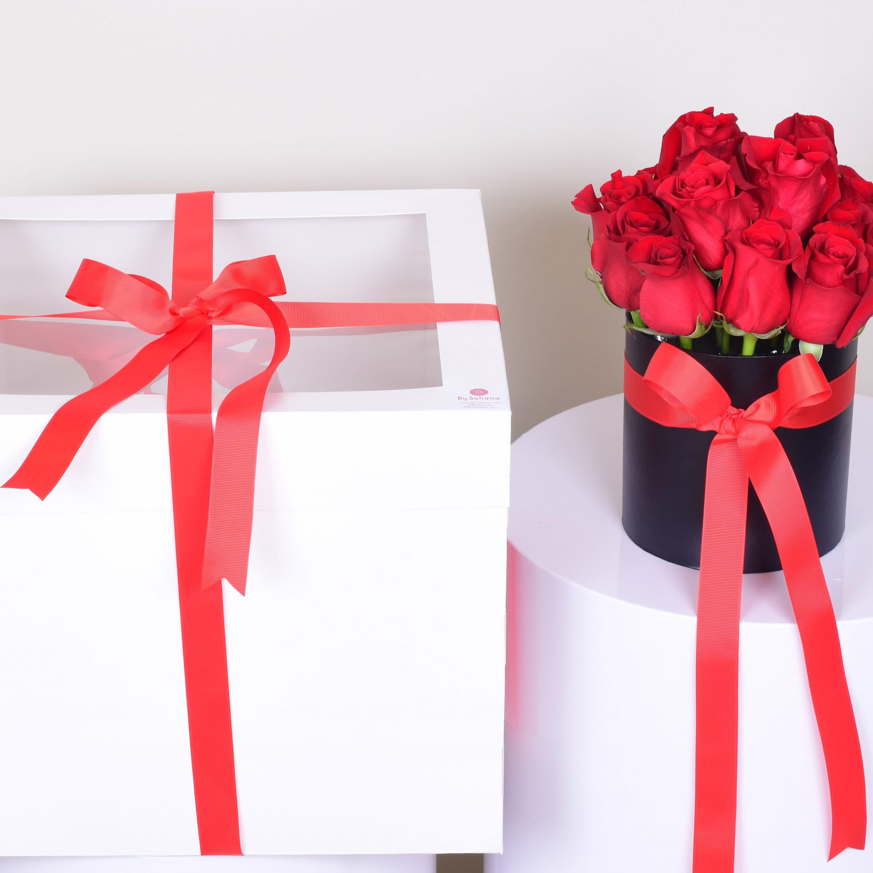Personalised Rose Box & Love Cake