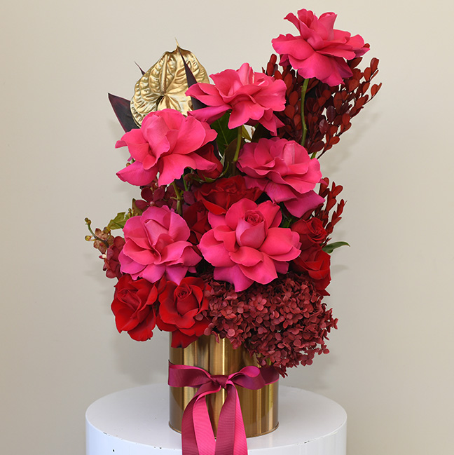 Valentines Day Flowers in a Vase Delivery Sydney- GOLD01