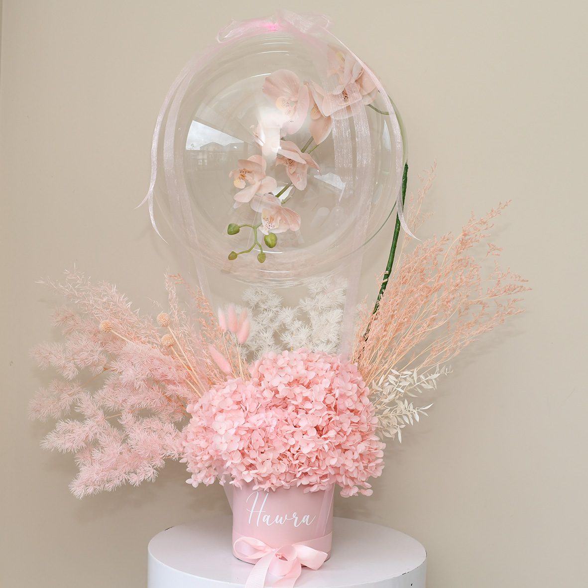 Dried Flowers Baby Balloon Bouquet Sydney Delivery