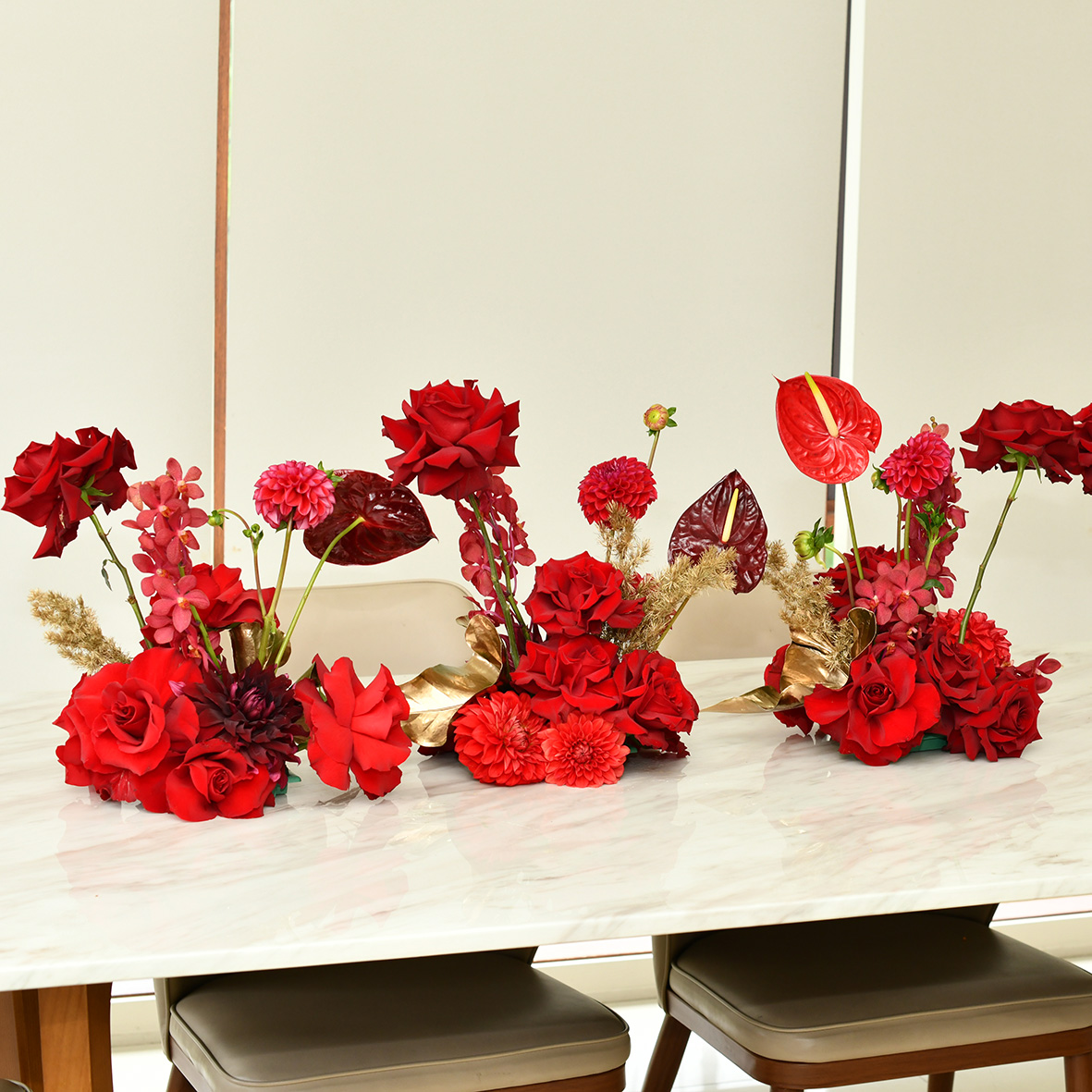 Red Table Flower Centerpieces Sydney Delivery