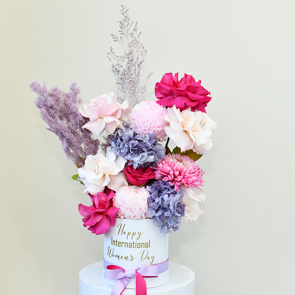 International Women's Day - Personalised Flowers in a Box